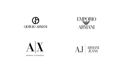 armani logo evolution.